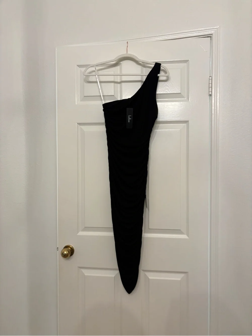 Lulus Black One-Shoulder Ruched Dress - Women